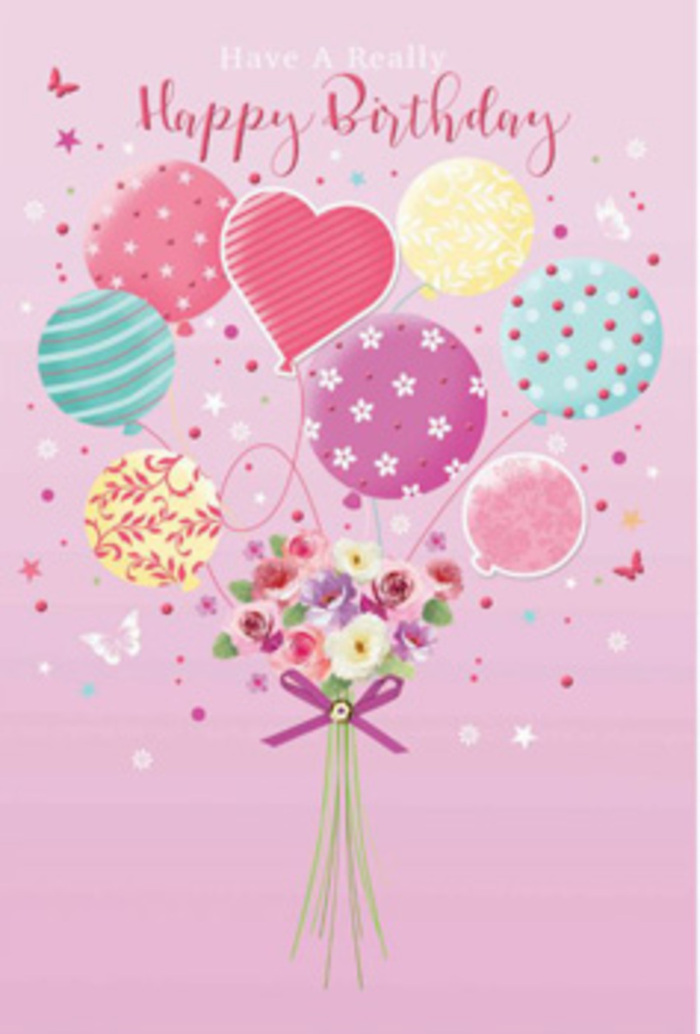 This evocative birthday artwork presents a floating bouquet that feels as if it were about to drift above the chic streets of Marylebone, carried aloft by a balloon-filled sky. The background is a smooth wash of soft pink, providing a warm, inviting canvas. Rising from the centre is a cluster of balloons in pastel hues-pale sunshine yellow, rosy fuchsia diluted to blush, watery sea green, and whispers of lavender. Each balloon has been given an individual character through pattern: ribbon-like stripes spiral gracefully, dots skip playfully across surfaces, and delicate floral motifs hint at tiny gardens in the air. A heart-shaped balloon near the middle immediately conveys affection, placing emotion at the centre of the composition. Below this airy ensemble, a hand-tied bouquet anchors the design. Its blooms-petite roses and daisy-like flowers-are illustrated with soft, velvety texture, petals shaded carefully from cream at the edges to richer rose toward the centres, as though kissed by morning light filtering into a Marylebone mews. Their colours echo those of the balloons, creating a coherent, harmonious palette. The stems are cinched with a jewel-toned purple bow that glints gently, suggesting a satin finish and the precise touch of an expert florist. Around the bouquet, tiny butterflies flit and little starbursts shimmer, enhancing the feeling of gentle jubilation and movement. The lighting appears natural and diffused, casting a subtle glow on petals and balloon surfaces without harsh shadows. Overall, the image radiates a sense of delicate celebration, like a birthday surprise thoughtfully chosen from Florist Marylebone and brought to life in a whimsical, uplifting illustration that speaks of care, joy, and being truly remembered.